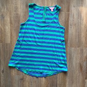 Lilly Pulitzer XS green/blue striped tank top